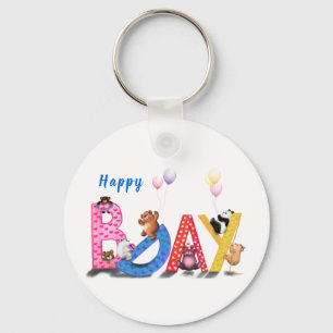 Chaveiro Feliz Aniversário - Festa de Ursos Bebês Divers