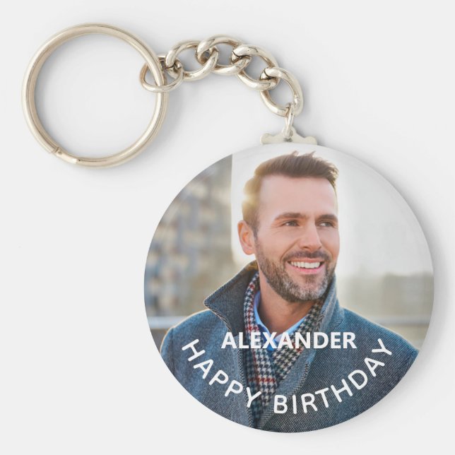 Chaveiro Feliz Aniversário Foto Personalizar (Frente)