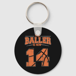 Chaveiro Feliz Aniversário, Rapazes De Basquete De 14 Anos