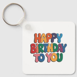 Chaveiro Feliz Aniversário Retrô