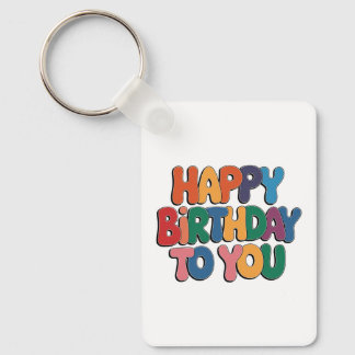 Chaveiro Feliz Aniversário Retrô