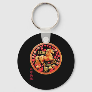 Chaveiro Feliz Ano Novo Chinês Do Cavalo 2026, Zod Lunar