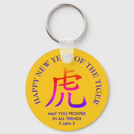 Chaveiro Feliz Ano Novo Chinês do Tigre