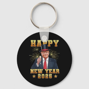 Chaveiro Feliz ano novo Funny Trump 2025 Uni-Adultos Trump