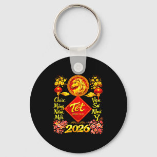 Chaveiro Feliz Ano Novo Lunar 2026 Ano do Cavalo Tet Ng