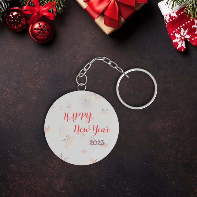 Chaveiro Feliz ano novo vermelho (Red Happy New Year Keychain
)