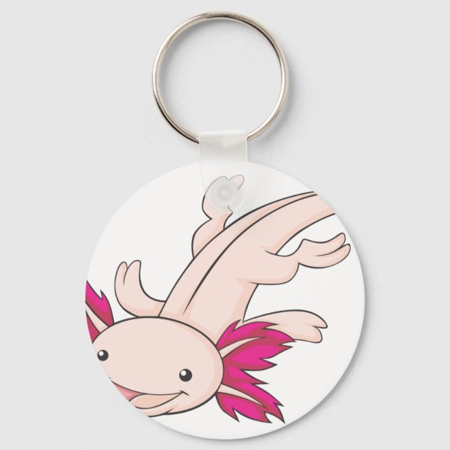 Chaveiro Feliz Axolotl mexicano (Frente)