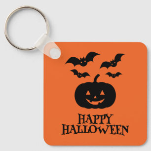 Chaveiro Feliz Bat Mínimo de Abóbora de Halloween