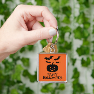 Chaveiro Feliz Bat Mínimo de Abóbora de Halloween