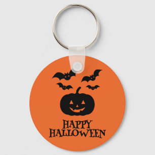 Chaveiro Feliz Bat Mínimo de Abóbora de Halloween