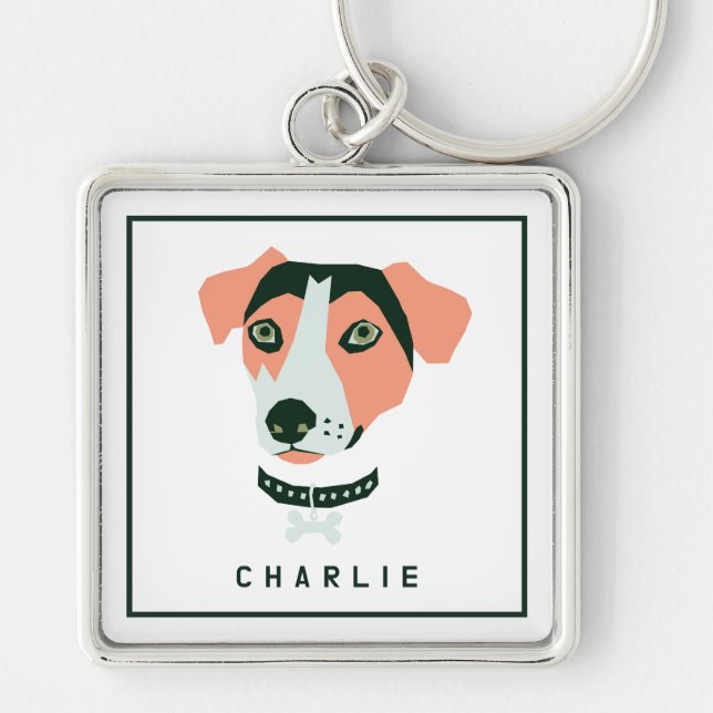 Chaveiro Feliz Beagle Personalizado (Frente)