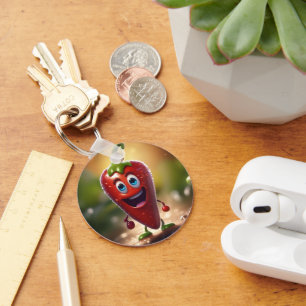 Chaveiro Feliz Bean Chili Animado 3D,