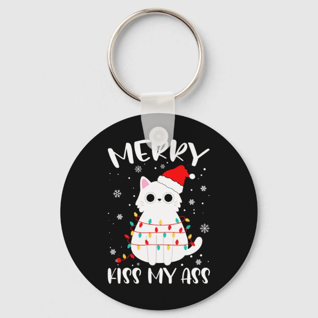 Chaveiro Feliz Beija O Meu Tema De Natal Os Presentes De Ga (Frente)