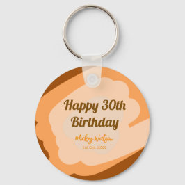 Chaveiro Feliz bosque aniversário de 30 anos ruivo no outon