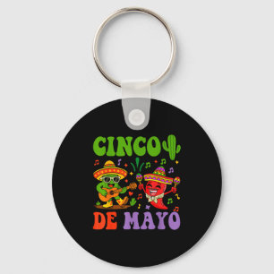 Chaveiro Feliz cinco de mayo cacto mexicano e pimenta