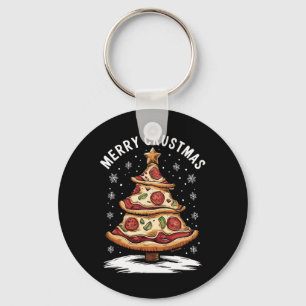 Chaveiro Feliz Crustmas Pizza Árvore de Natal Xmas Engraçad