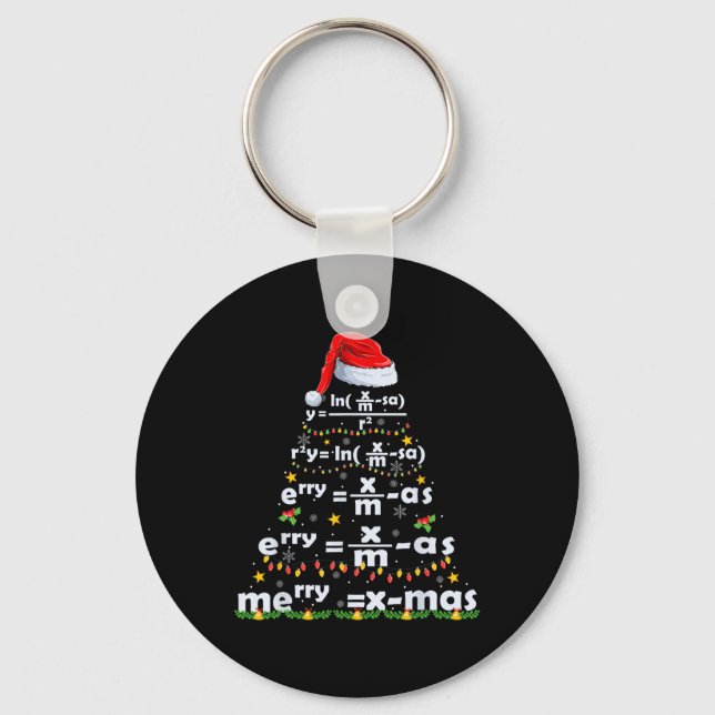 Chaveiro Feliz de Equação de Matemática X-mas Engraçado Pro (Frente)