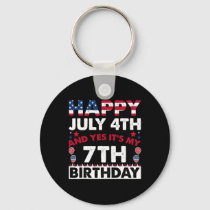 Chaveiro Feliz dia 4 de julho e sim é o meu aniversário de 