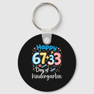 Chaveiro Feliz dia 67+33 do jardim de infância matemática d