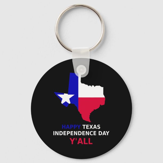 Chaveiro Feliz Dia da Independência do Texas  (Frente)