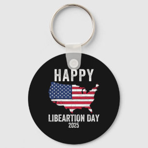 Chaveiro Feliz Dia da Libertação 2025 Presidente Trump Engr