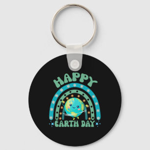 Chaveiro Feliz Dia da Terra Arco-Íris Engraçado Decoração d