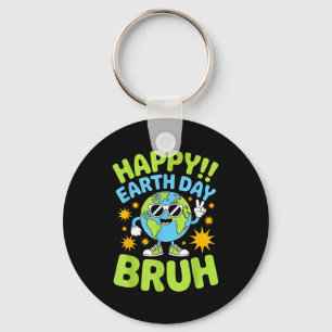 Chaveiro Feliz dia da terra mano gráfico engraçado do plane