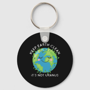 Chaveiro Feliz Dia da Terra Mantenha a Terra Limpa, Engraça