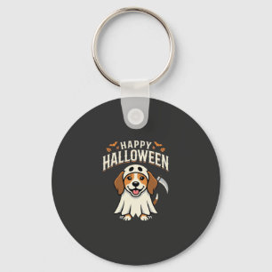 Chaveiro Feliz Dia das Bruxas Design de Cachorro Beagle_1