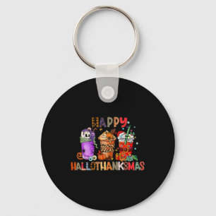 Chaveiro Feliz Dia de Ação de Graças de Halloween Café de N