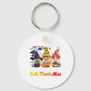 Chaveiro Feliz Dia de Ação de Graças dos Gnomos das Hallowe