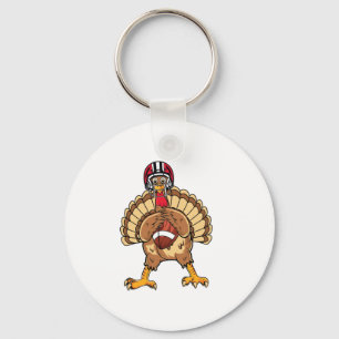 Chaveiro Feliz Dia de Ação de Graças Turquia Jogando Pais d
