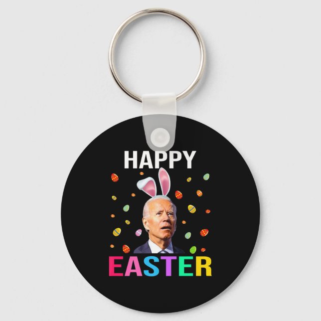 Chaveiro Feliz Dia de Páscoa Camisa Funny Joe Biden Bunny E (Frente)