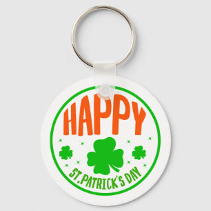 Chaveiro Feliz Dia de São Patrício Círculo Design