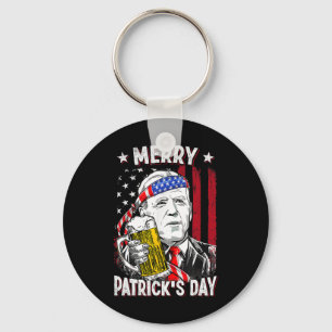 Chaveiro Feliz Dia de São Patrício para 4 de Julho Biden Di