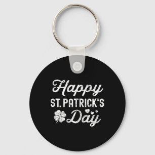 Chaveiro Feliz Dia de São Patrício Shamrock Lucky Girl Mulh