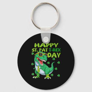 Chaveiro Feliz dia de st pat trex dino dia de st patricks i