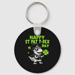 Chaveiro Feliz dia de st pat trex dinossauro para crianças