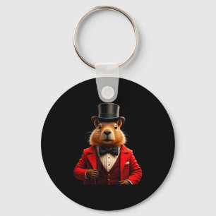 Chaveiro Feliz Dia do Groundhog 2025 Groundhog Cavalheiro C