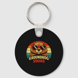 Chaveiro Feliz Dia do Groundhog 2026 Celebração Funny Groun