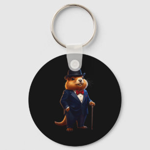 Chaveiro Feliz Dia do Groundhog 2026 Groundhog Cavalheiro C