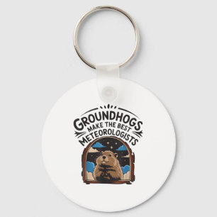Chaveiro Feliz Dia do Groundhog Woodchuck Animal Amante do