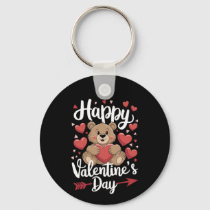 Chaveiro Feliz Dia dos Namorados Urso Coração Casais Fofos