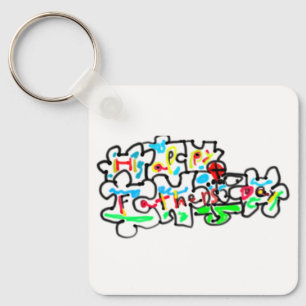 Chaveiro Feliz Dia dos Pais Puzzle arte