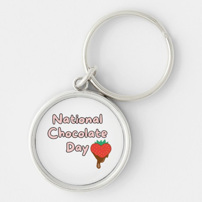 Chaveiro Feliz dia nacional do chocolate (Frente)