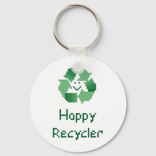 Chaveiro feliz do reciclador