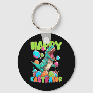 Chaveiro Feliz Eastrawr Menino Criança T-rex Páscoa Dino