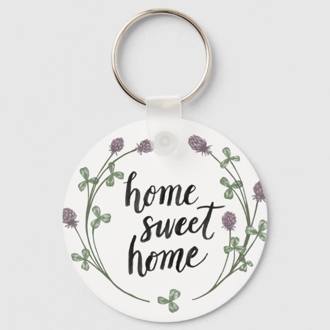 Chaveiro Feliz em ser palavras caseiras | Home Sweet Home (Frente)