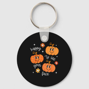 Chaveiro Feliz em ver seu rosto Abóbora Halloween Outono Th