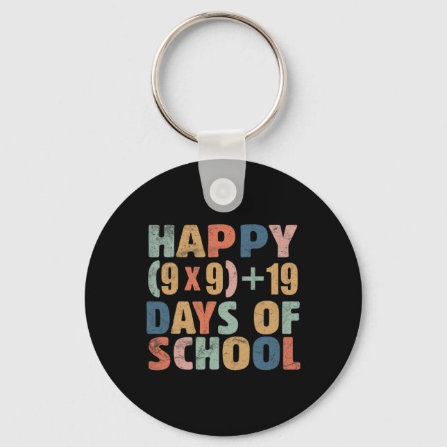 Chaveiro Feliz Equação Matemática Escolar 100 Dias 100º Dia (Frente)
